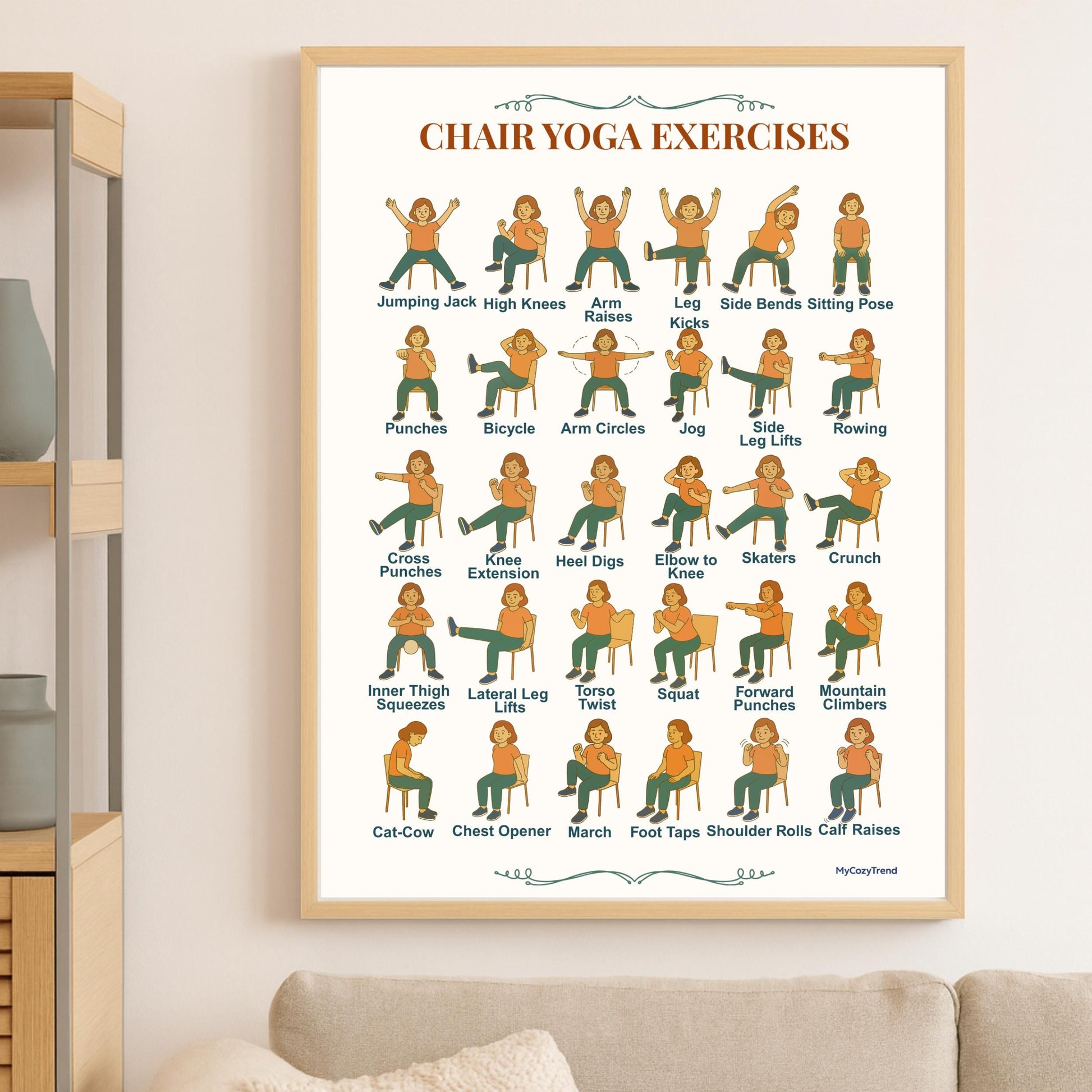 Chair Yoga for Seniors – 4 Week Fitness & Gratitude Journal Program | printable seated exercise plan with gratitude journal PDF