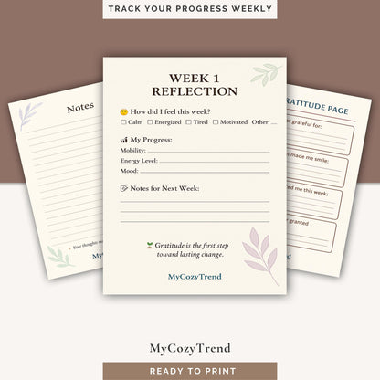 30-Day Gratitude Journal – Printable Mindfulness & Self-Care PDF | daily gratitude reflections and positivity tracker