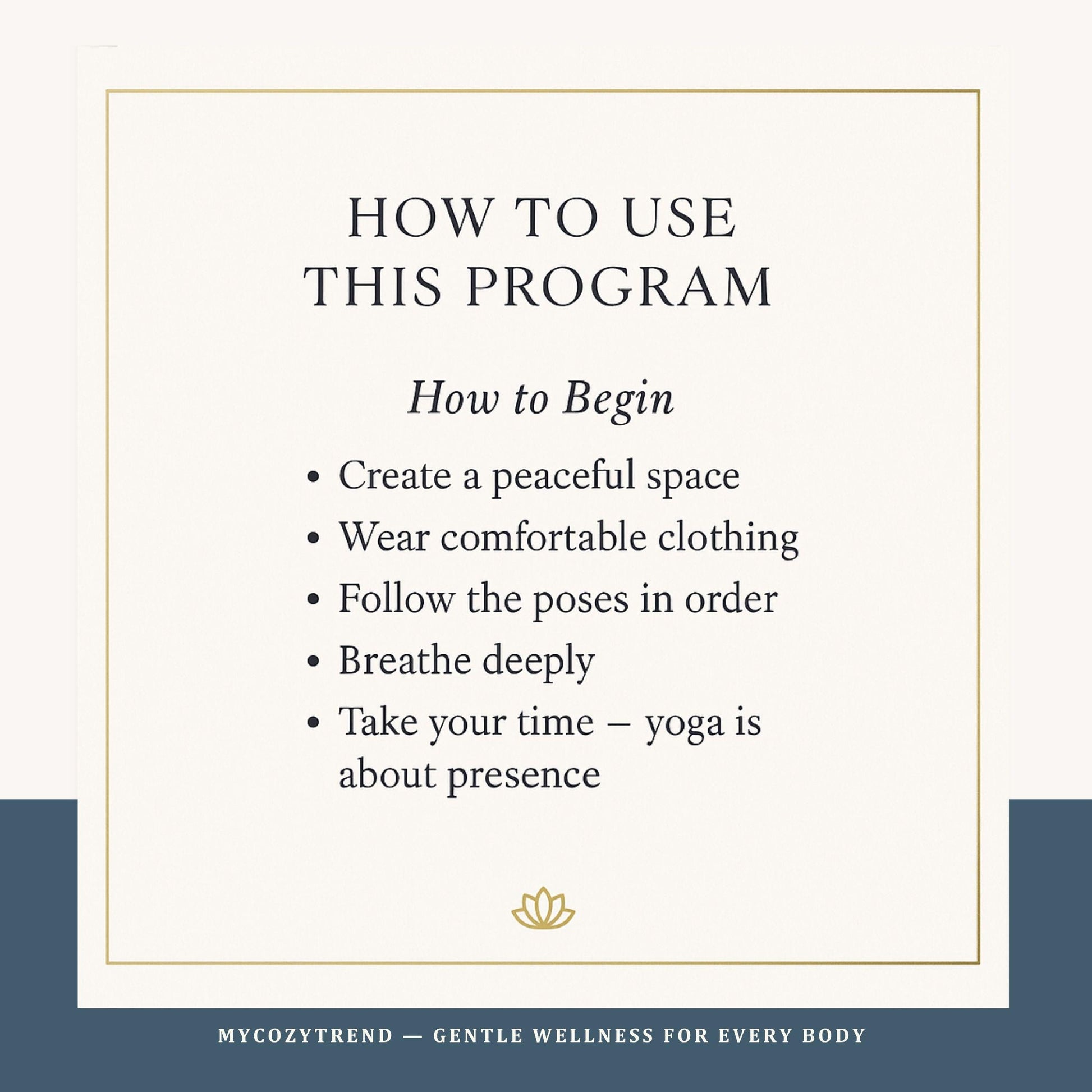 Beginner Yoga Flow PDF – 10 Gentle Poses for Home Practice | printable beginner yoga routine for seniors, gentle stretching PDF