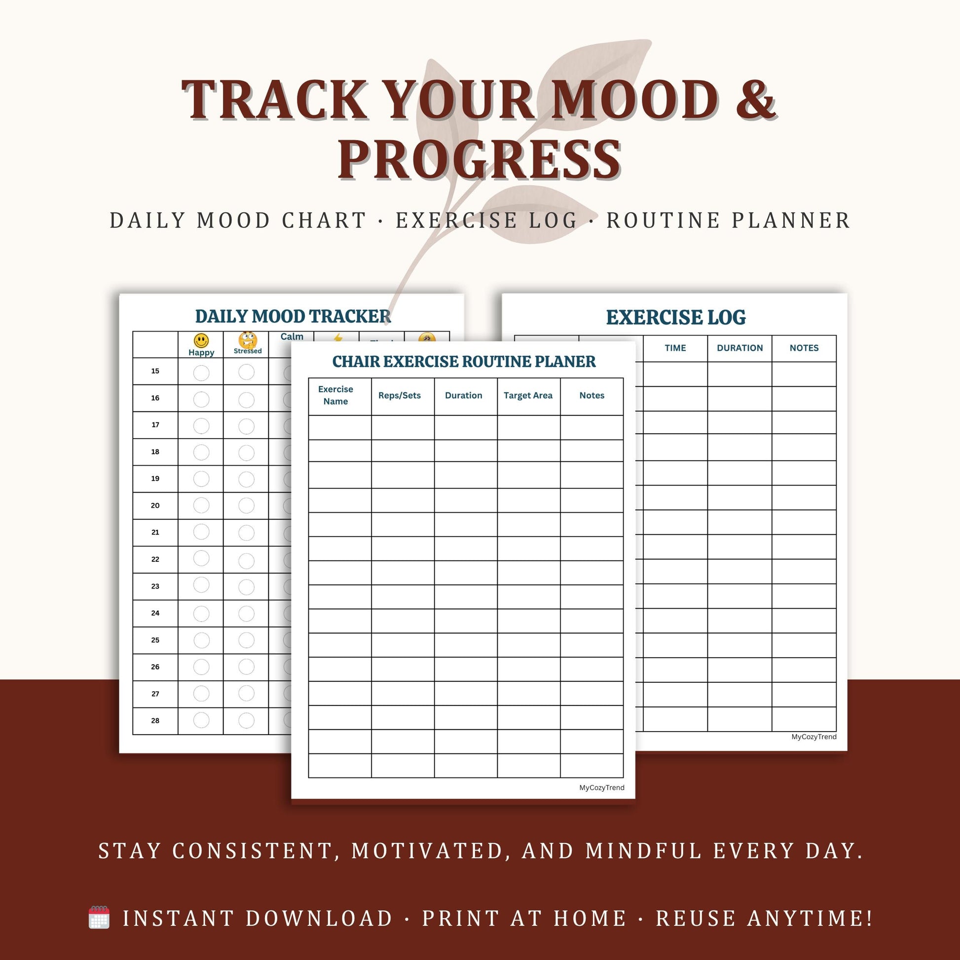 Ultimate Chair Yoga for Seniors – 28-Day Printable Exercise Program | gentle seated mobility routine for seniors PDF download