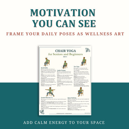 Chair Yoga for Seniors & Beginners – Printable PDF Program | simple seated yoga exercises for elderly mobility and balance PDF